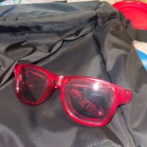 RED LIGHT UP RAVE GLASSES/FUN GLASSES